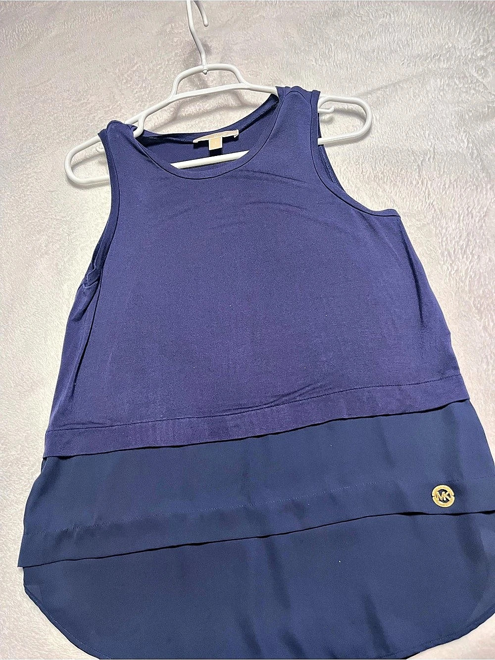 Michael Kors Layered Tank Top in Purple Size Small Like New